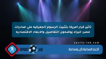 تأثير قرار أمريكا بتثبيت الرسوم الجمركية على صادرات مصر: خبراء يوضحون التفاصيل والأبعاد الاقتصادية